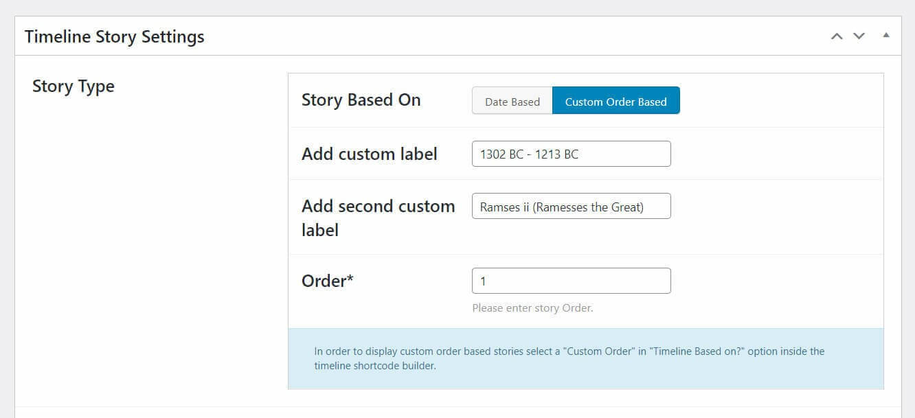 Custom Order Based