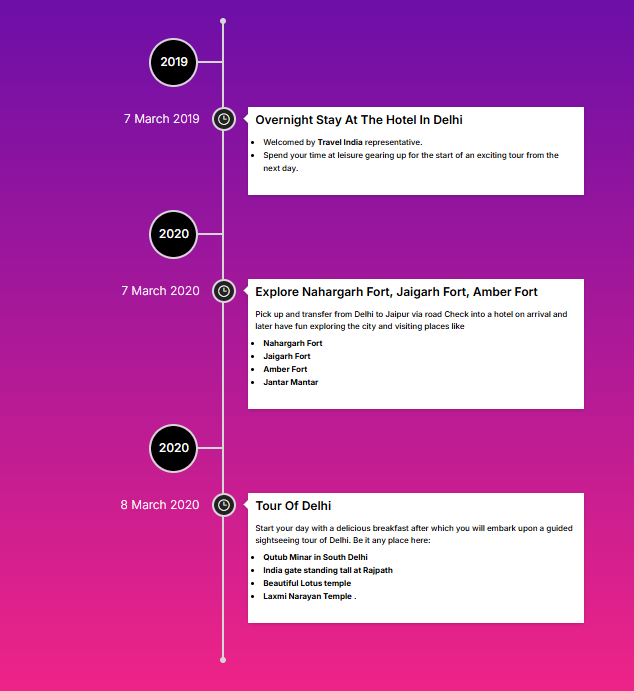 Divi timeline design