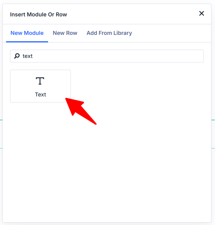 add a text module