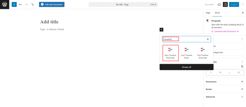 add timeline shortcode