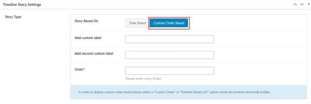 custom order based story