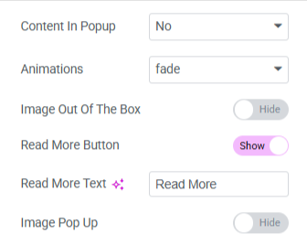 post timeline layout settings