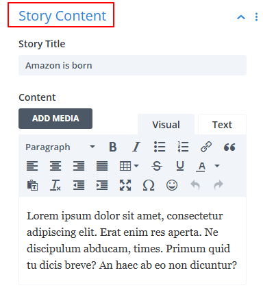 story content