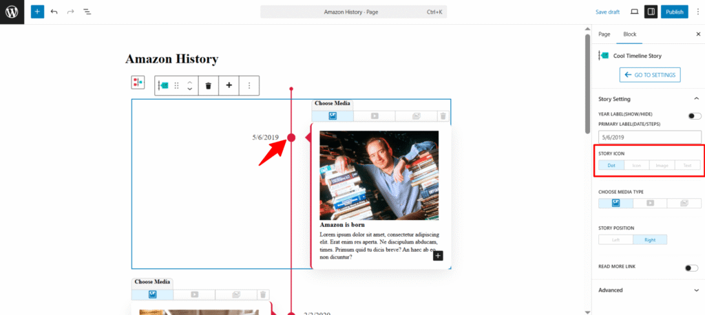 story icon