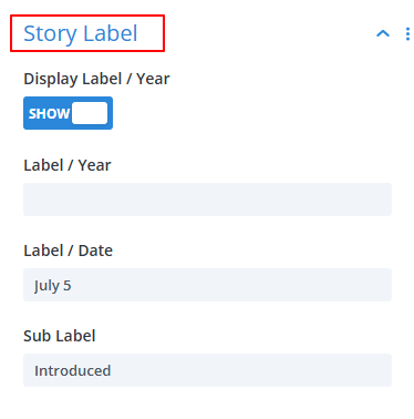 story label