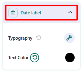 timeline block date label setting
