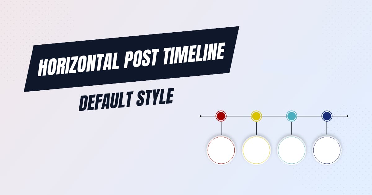 Default Style Horizontal Post Timelines in Elementor