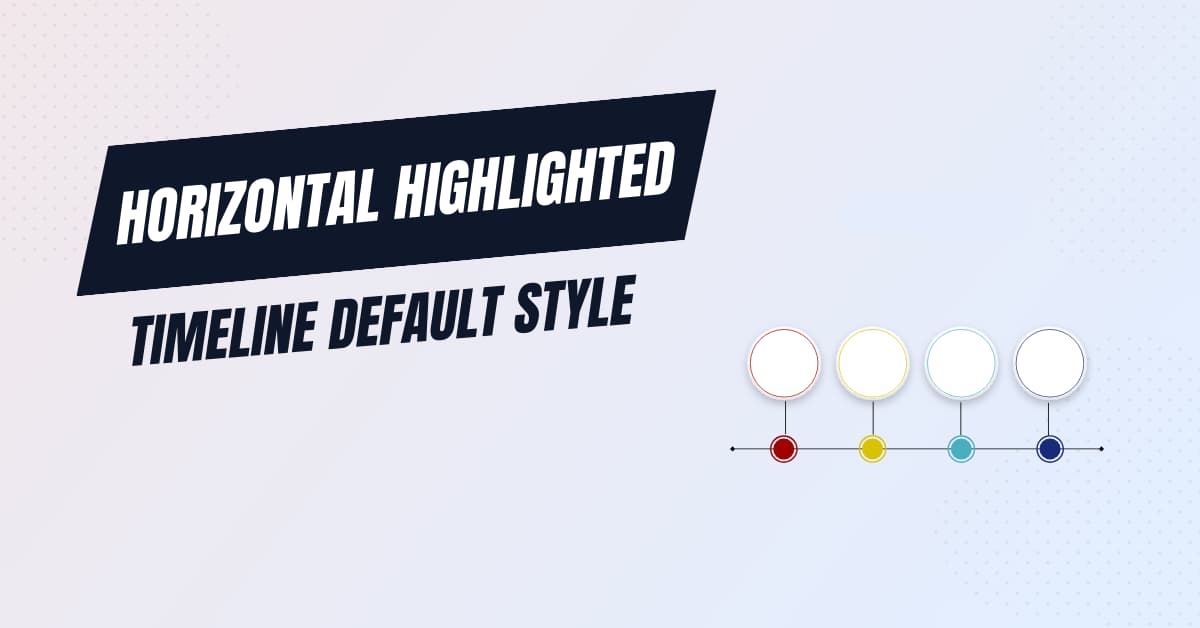 Default Style Horizontal Highlighted Timelines in Elementor