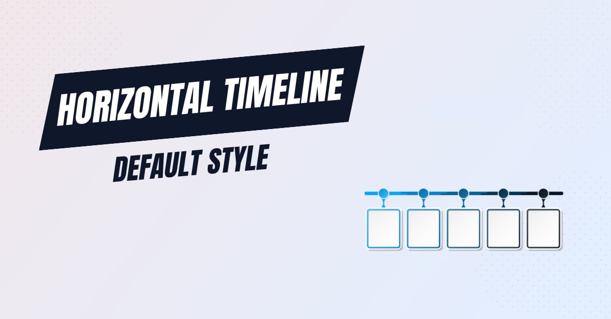 Default Style Horizontal Timelines in Elementor